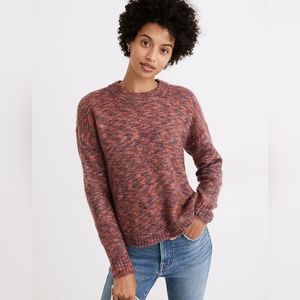 Madewell Space-Dyed Birchmont Side-Button Pullover Sweater Size Large